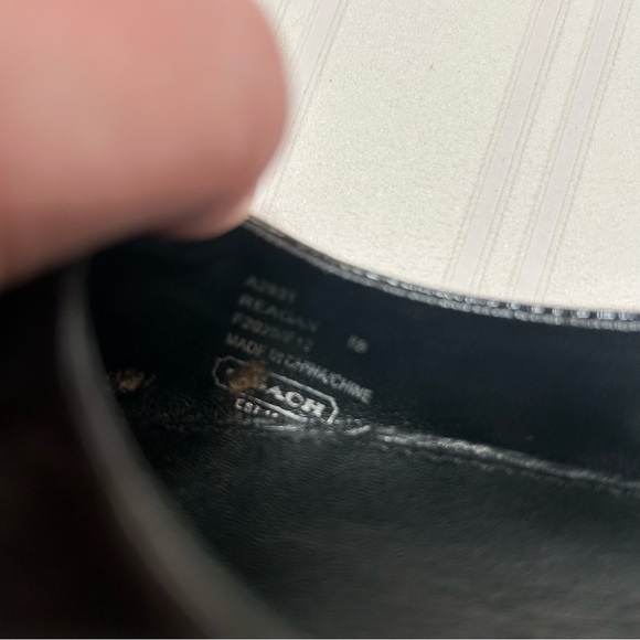 Coach Reagan Flats Loafers Shoes Women Size 8B Black Cream Cheetah Print Slip On - Picture 10 of 11